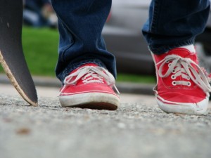 shoes de skateur crades