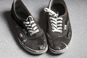 shoes de skateur crades